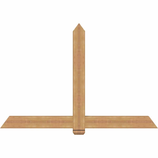 Ekena Millwork Eugene Smooth Timber Gable Bracket, Western Red Cedar, 72"W x 48"H x 3 1/2"D x 5 1/2"F, 16/12 Pitch GBW072X48X0406EUG00SWR - main